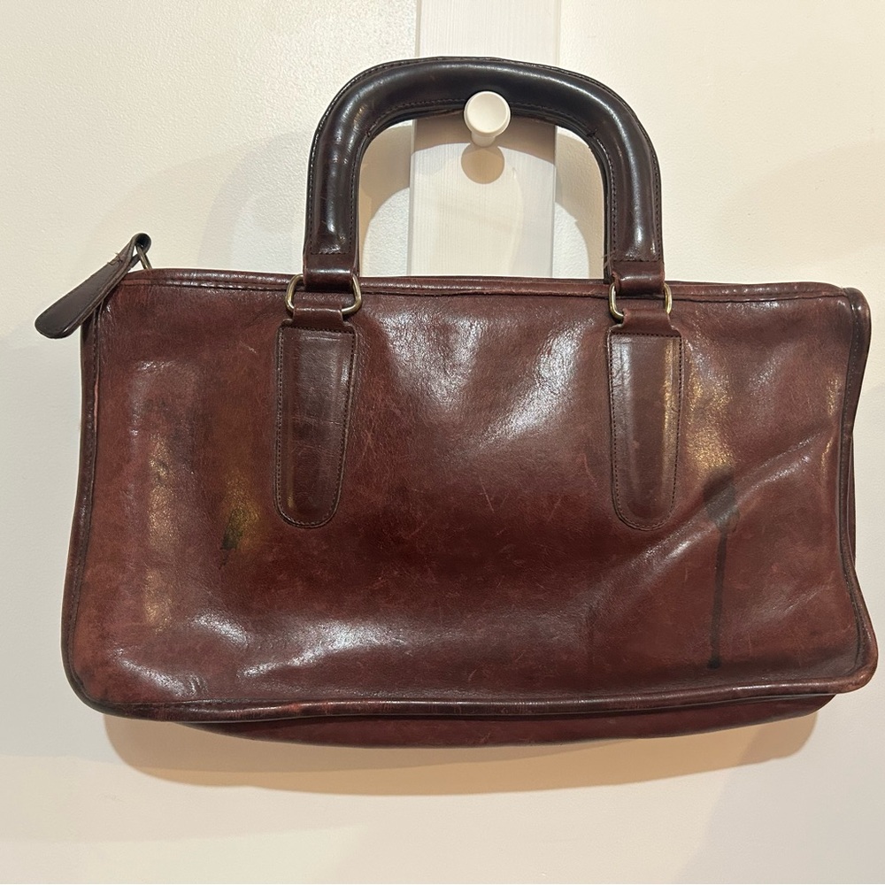COACH Vintage Bonnie Cashin Slim Satchel in Burgundy